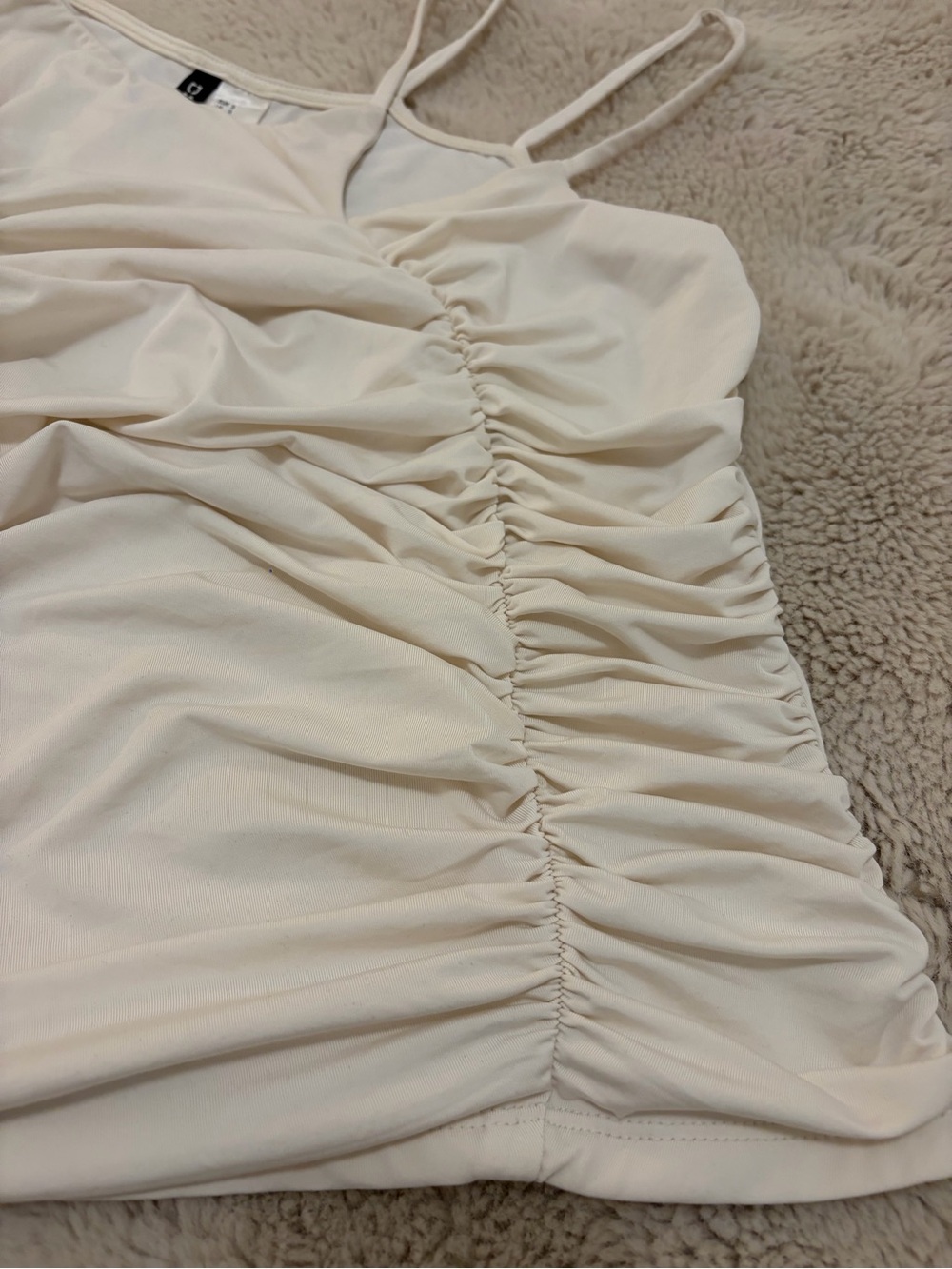 H&M Cream Ruched Spaghetti Strap Cami - Picture 3 of 4